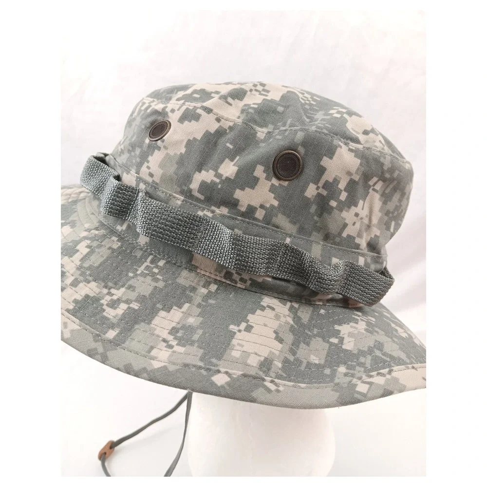 Military Boonie Hat ACU‎ Digital Camo Size 7 Sun Protection Outdoor Cap